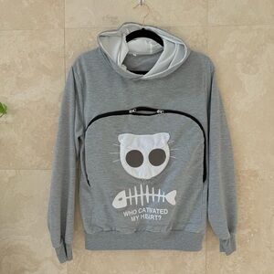 Hands Free Cat Carrier Hoodie Mesh Window Front Pouch 10/12